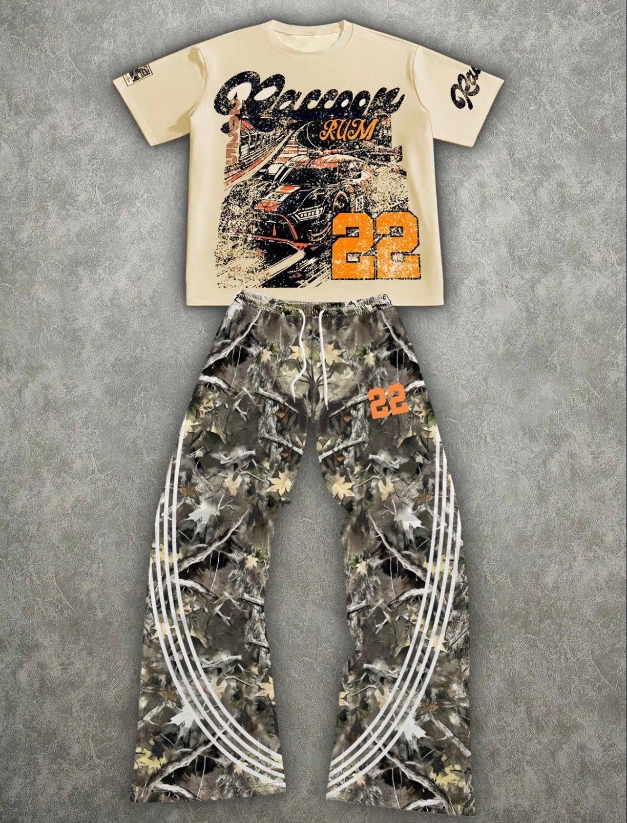 Men's Short Sleeve Long Pants Set