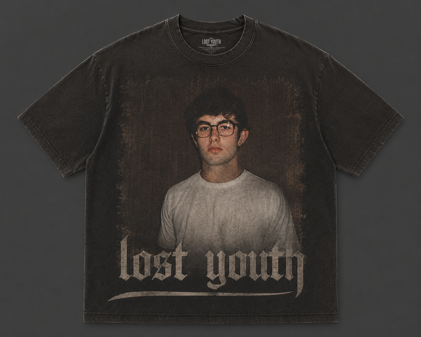 Lost Youth Charcoal “IAN” Graphic Tee