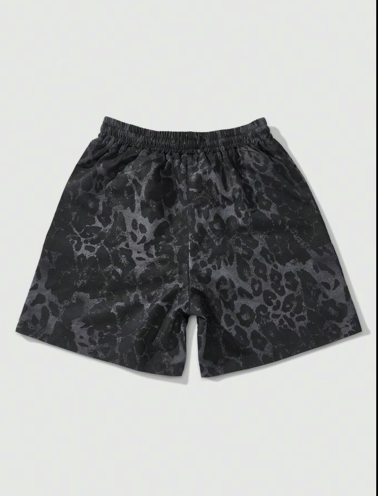 Men's Regular Fit Hand & Star Print Boxer Brief Swim Shorts