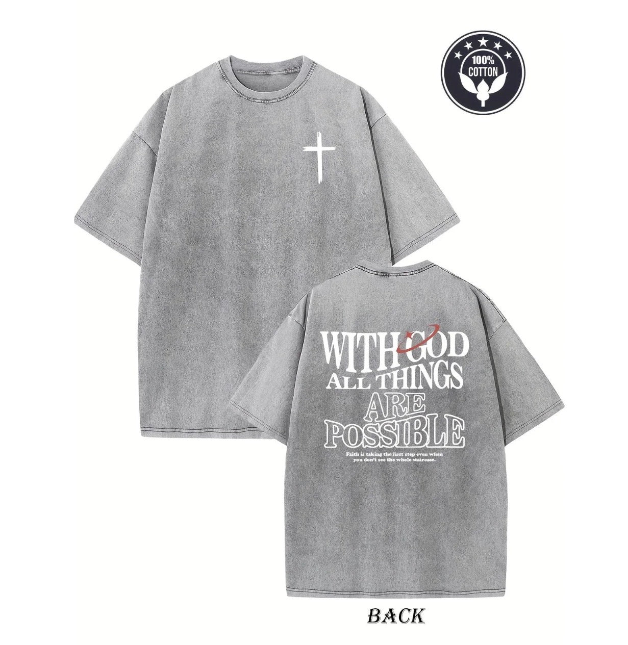 Vintage Washed T-Shirt - Dual-Sided